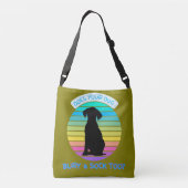 Begraaft uw hond ook een sok - Retro Sunset olijf Crossbody Tas (Achterkant)