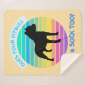 Begraaft uw Pitbull sok om Sunset Peach te retro? Sherpa Deken (Voorkant (horizontaal))