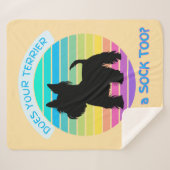 Begraaft uw terriër een sok om de zonsondergang te sherpa deken (Voorkant (horizontaal))