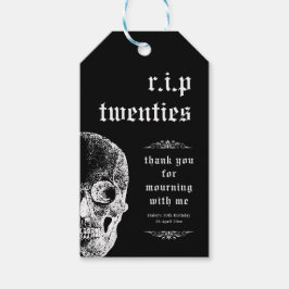 Begrafenis 30e RIP Twintigers 20s Grappige Schedel Cadeaulabel
