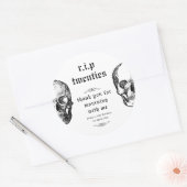 Begrafenis 30th RIP Twenties 20s Grappige schedel  Ronde Sticker (Envelop)