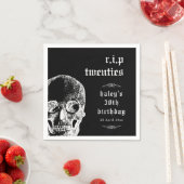 Begrafenis 30th RIP Twenties 20s Grappige schedel Servet (Insitu)