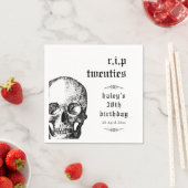 Begrafenis 30th RIP Twenties 20s Grappige schedel  Servet (Insitu)