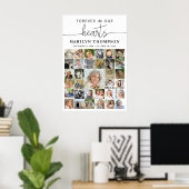 Begrafenis 33 Fotocollage Handgeschreven Harten Poster (Thuiskantoor)