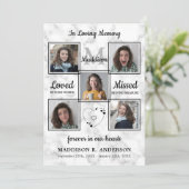 begrafenis 5 Foto's herdenking van het leven Kaart (Staand voorkant)