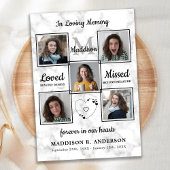 begrafenis 5 Foto's herdenking van het leven Kaart