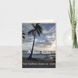 Begrafenis A Hui Hou dank u van familie Bedankkaart