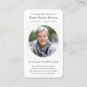 Begrafenis American Eagle Vlag Gebed Sympathie Kaa Visitekaartje (Achterkant)