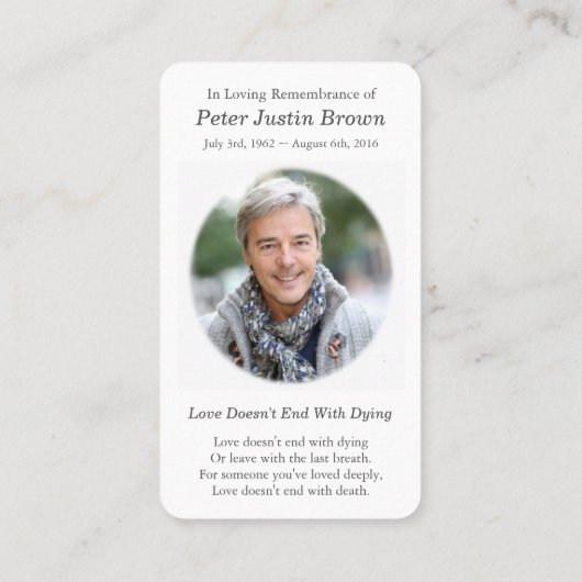 Begrafenis American Eagle Vlag Gebed Sympathie Kaa Visitekaartje (Achterkant)