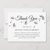 begrafenis bedankje | Elegant Wens Memorial Bedankkaart (Voorkant)