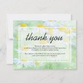 Begrafenis bedankje Opmerking | Daisy Floral Sympa Bedankkaart (Voorkant)