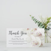 Begrafenis bedankje Opmerking | Orchidee rouwverwe Kaart (Staand voorkant)