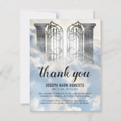 Begrafenis bedankje Opmerking | Poorten van de hem Notitiekaartje (Voorkant)