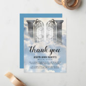Begrafenis bedankje Opmerking | Poorten van de hem Notitiekaartje (Voorkant / Achterkant in situ)