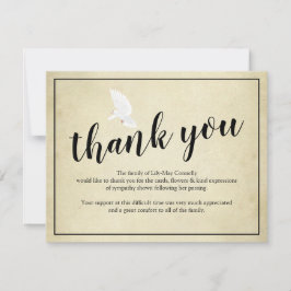 Begrafenis bedankje Opmerking |  rouw Bedankkaart