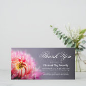 Begrafenis bedankje Opmerking | Roze chrysanten Kaart (Staand voorkant)