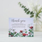 Begrafenis bedankje Opmerking | Sympathy Red Roses Bedankkaart (Staand voorkant)