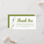 Begrafenis bedankje Opmerking | White Lily Floral Kaart (Voorkant / Achterkant in situ)