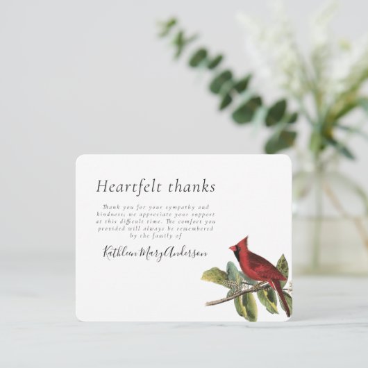  begrafenis bedankkaart (Staand voorkant)