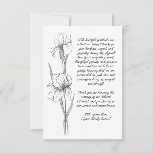  begrafenis bedankkaart (Voorkant)