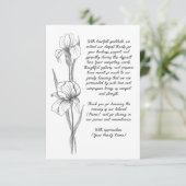 begrafenis bedankkaart (Staand voorkant)