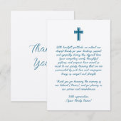 Begrafenis bedankkaart met kruis (Voorkant / Achterkant)