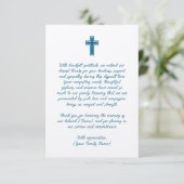 Begrafenis bedankkaart met kruis (Staand voorkant)