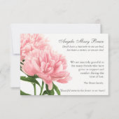 Begrafenis bedankkaarten | Antiek pioenen 1 Bedankkaart (Voorkant)