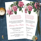 Begrafenis bedankkaarten | Antiek thee Roos 3 Bedankkaart