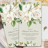 Begrafenis bedankkaarten | Antiek witte roos Bedankkaart