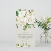 Begrafenis bedankkaarten | Antiek witte roos Bedankkaart (Staand voorkant)