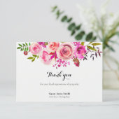 Begrafenis bedankkaarten | Augustus Rozen Bedankkaart (Staand voorkant)