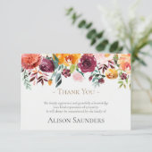 Begrafenis bedankkaarten | Bloemen paprika Bedankkaart (Staand voorkant)