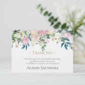 Begrafenis bedankkaarten | Bloemmoment Bedankkaart (Staand voorkant)