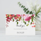 Begrafenis bedankkaarten | Blush & Coral Bedankkaart (Staand voorkant)