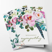 Begrafenis bedankkaarten | Boho Peony Kaart