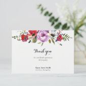 Begrafenis bedankkaarten | Bosbloemen Bedankkaart (Staand voorkant)