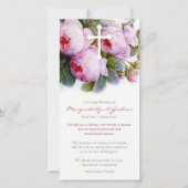 Begrafenis bedankkaarten | Botanische Rozen & Krui Bedankkaart (Voorkant)