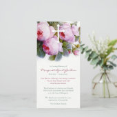 Begrafenis bedankkaarten | Botanische Rozen & Krui Bedankkaart (Staand voorkant)