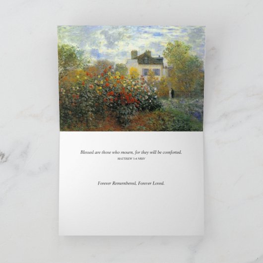 Begrafenis bedankkaarten | De tuin Kaart (Binnen)