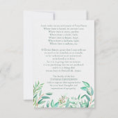 Begrafenis bedankkaarten | Eucalyptus 1 Kaart (Achterkant)