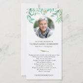 Begrafenis bedankkaarten | Eucalyptus Bedankkaart (Voorkant)