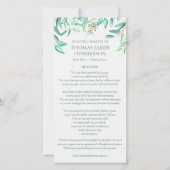 Begrafenis bedankkaarten | Eucalyptusbladeren Bedankkaart (Voorkant)