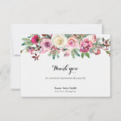 Begrafenis bedankkaarten | Frosty Rozen Bedankkaart (Voorkant)