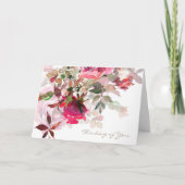 Begrafenis bedankkaarten | Frosty Rozen Kaart (Voorkant)