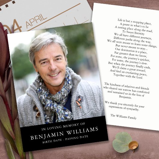 Begrafenis bedankkaarten | Geheugen van een gelief Bedankkaart