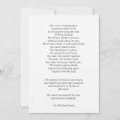 Begrafenis bedankkaarten | Geheugen van een gelief Bedankkaart (Achterkant)