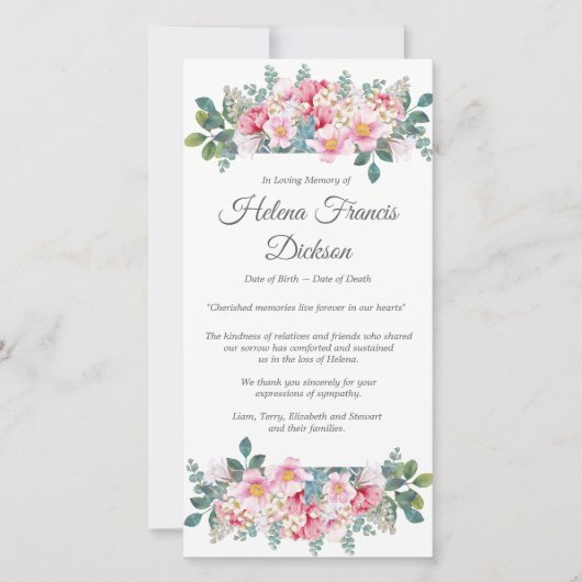 Begrafenis bedankkaarten | Geurige tuin 3 Bedankkaart (Voorkant)