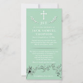 Begrafenis bedankkaarten | Hartsymfonie & kruis Bedankkaart (Voorkant)