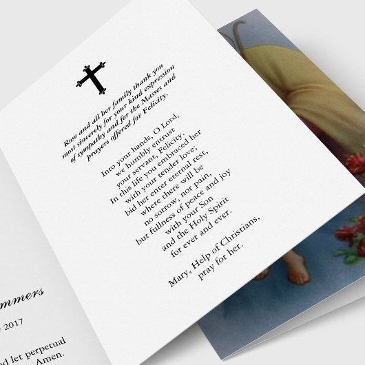 Begrafenis bedankkaarten | Heilige Familie 03